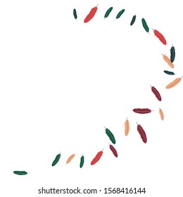 Colorful feathers. Prints of Colored feathers Design for Goods for Pets. Simple Pattern for Print, Logo or Poster. Vector Confetti Background.
