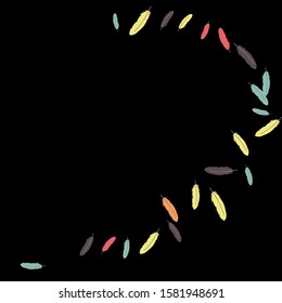Colorful feathers. Prints of Colored feathers Design for Goods for Pets. Simple Pattern for Print, Logo or Poster. Vector Confetti Background.
