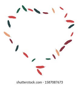 Colorful feathers. Prints of Colored feathers Design for Goods for Pets. Simple Pattern for Print, Logo or Poster. Vector Confetti Background.
