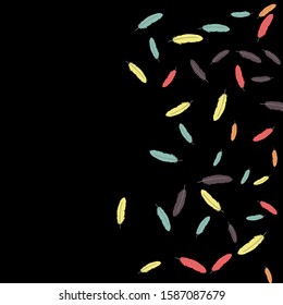 Colorful feathers. Prints of Colored feathers Design for Goods for Pets. Simple Pattern for Print, Logo or Poster. Vector Confetti Background.

