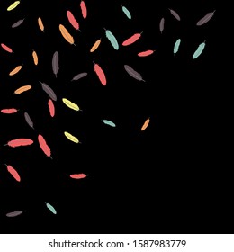 Colorful feathers. Prints of Colored feathers Design for Goods for Pets. Simple Pattern for Print, Logo or Poster. Vector Confetti Background.
