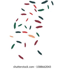 Colorful feathers. Prints of Colored feathers Design for Goods for Pets. Simple Pattern for Print, Logo or Poster. Vector Confetti Background.
