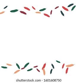 Colorful feathers. Prints of Colored feathers Design for Goods for Pets. Simple Pattern for Print, Logo or Poster. Vector Confetti Background.
