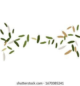 Colorful feathers. Prints of Colored feathers Design for Goods for Pets. Simple Pattern for Print, Logo or Poster. Vector Confetti Background.
