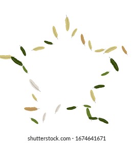 Colorful feathers. Prints of Colored feathers Design for Goods for Pets. Simple Pattern for Print, Logo or Poster. Vector Confetti Background.
