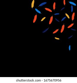 Colorful feathers. Prints of Colored feathers Design for Goods for Pets. Simple Pattern for Print, Logo or Poster. Vector Confetti Background.
