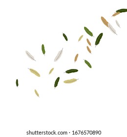 Colorful feathers. Prints of Colored feathers Design for Pet Goods. Simple Pattern for Print, Logo or Poster. Vector Confetti Background.
