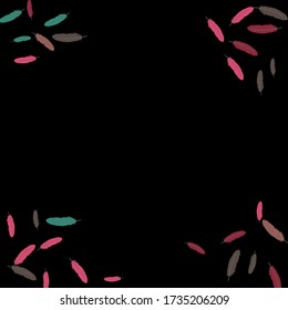 Colorful feathers. Prints of Colored feathers Design for Goods for Pets. Simple Pattern for Print, Logo or Poster. Vector Confetti Background.
