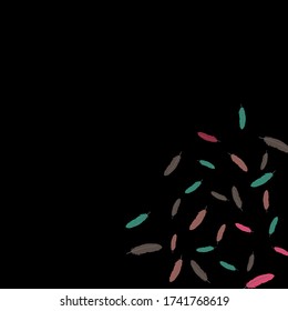 Colorful feathers. Prints of Colored feathers Design for Goods for Pets. Simple Pattern for Print, Logo or Poster. Vector Confetti Background.
