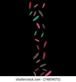 Colorful feathers. Prints of Colored feathers Design for Goods for Pets. Simple Pattern for Print, Logo or Poster. Vector Confetti Background.
