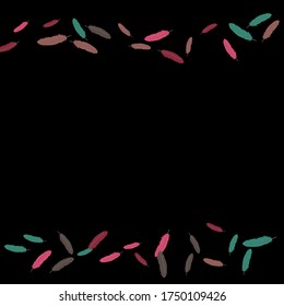 Colorful feathers. Prints of Colored feathers Design for Goods for Pets. Simple Pattern for Print, Logo or Poster. Vector Confetti Background.
