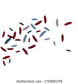 Colorful feathers. Prints of Colored feathers Design for Goods for Pets. Simple Pattern for Print, Logo or Poster. Vector Confetti Background.
