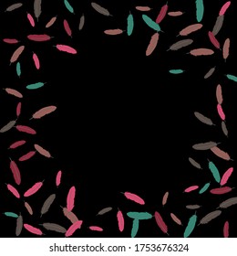 Colorful feathers. Prints of Colored feathers Design for Goods for Pets. Simple Pattern for Print, Logo or Poster. Vector Confetti Background.
