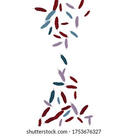 Colorful feathers. Prints of Colored feathers Design for Goods for Pets. Simple Pattern for Print, Logo or Poster. Vector Confetti Background.
