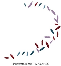 Colorful feathers. Prints of Colored feathers Design for Goods for Pets. Simple Pattern for Print, Logo or Poster. Vector Confetti Background.
