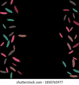 Colorful feathers. Prints of Colored feathers Design for Goods for Pets. Simple Pattern for Print, Logo or Poster. Vector Confetti Background.
