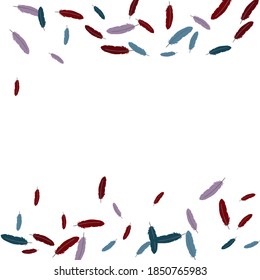 Las plumas coloridas. Impresiones de plumas de colores Diseño de Bienes para Mascotas. Patrón simple para impresión, logotipo o afiche. Fondo de Confetti vectorial.
