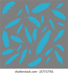 colorful feathers vector background. vector illustration. stylish texture. flying feathers. 