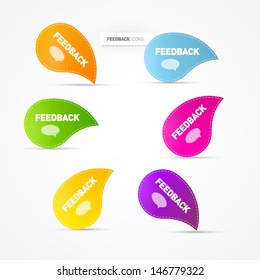 Colorful feedback icons 