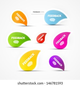 Colorful feedback icons 