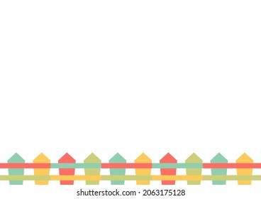 colorful fence background in bright colors on white background