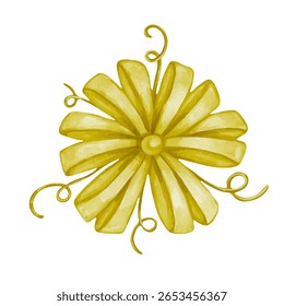 Colorful festive bow. Vector graphics.