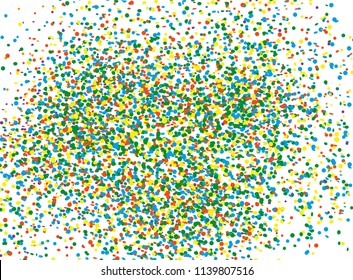 colorful festive confetti heap on white background vector illustration