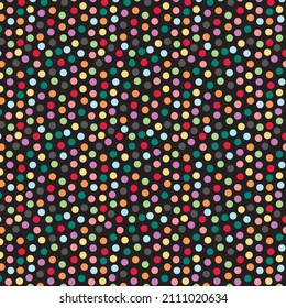 Colorful festive confetti vector pattern. Trendy minimal style. Great for fabrics, greeting cards, wallpapers, gift wrapping paper, web page backgrounds, surfaces etc.