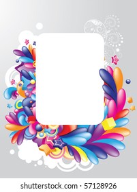 Colorful festive frame for your design