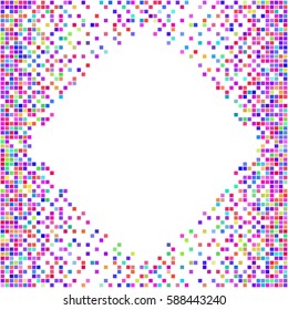 Colorful festive pixel background.  Abstract vector Illustration. Digital design.