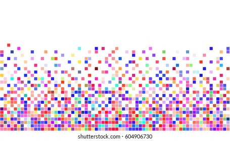 Colorful festive pixel background.  Abstract technology vector Illustration. Digital design.