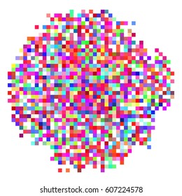 Colorful festive pixel background.  Abstract vector Illustration. Digital design.