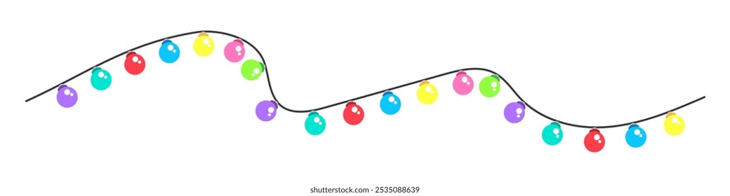 colorful festive string lights, decorative lights, lightbulb hanging flag, hanging bulb line colorful for banner