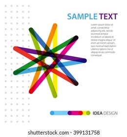 Colorful figures, vector pattern for flyers, brochures, web.