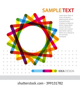 Colorful figures, vector pattern for flyers, brochures, web.