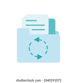 colorful file folder with documents paper upload