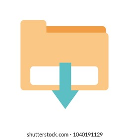 colorful file folder downloading data information