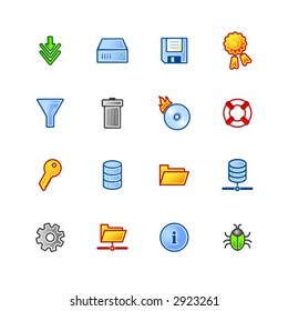 colorful file server icons