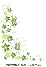 Green Flower Border Images Stock Photos Vectors Shutterstock