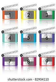 colorful Film countdown vector