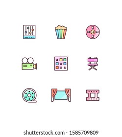 Colorful film icon vector design