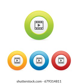 Colorful Film or Media Icons