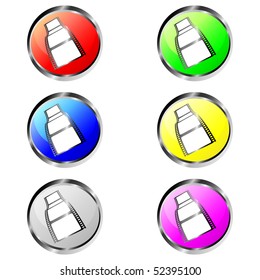 Colorful filmstrip vector buttons