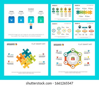 Colorful finance or banking concept infographic charts set. Business design elements for presentation slide templates. Can be used for annual report, advertising, flyer layout and banner design.