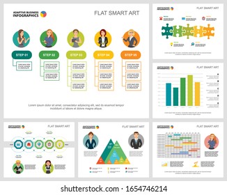 Colorful finance or training concept infographic charts set. Business design elements for presentation slide templates. Can be used for financial report, workflow layout and brochure design.