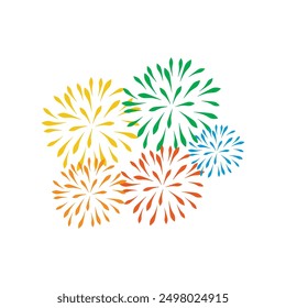 Ilustración vectorial colorida del cracker del fuego