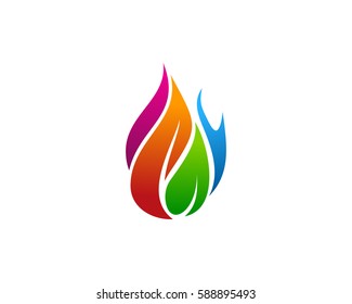 Colorful Fire Logo Design Element