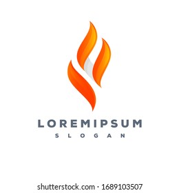 Colorful fire logo design ready to use
