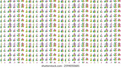 Colorful fire seamless pattern background
