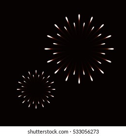 Colorful firework abstract background, design element vector illustration